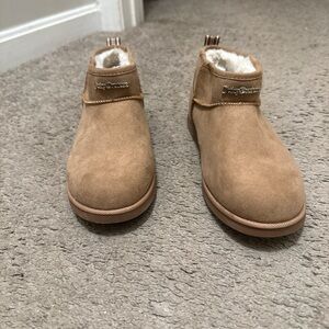 Juicy Couture Camel Suede Ankle Boots